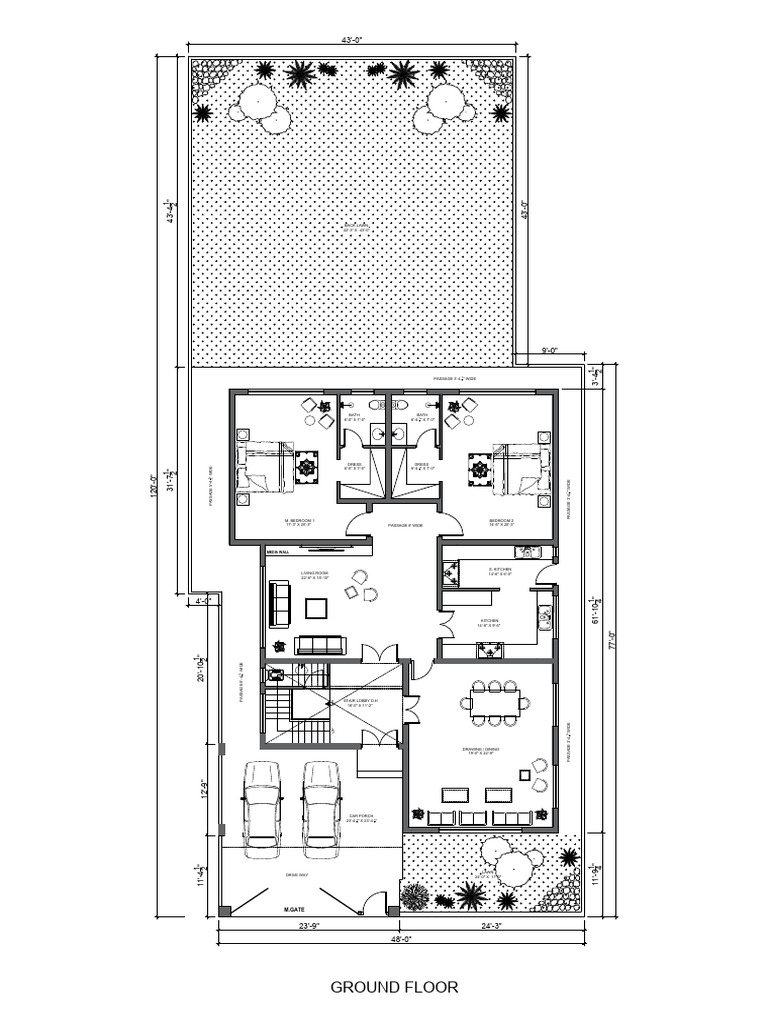 Ground Floor Layout and Dimensions | PDF | Buildings And Structures | Home