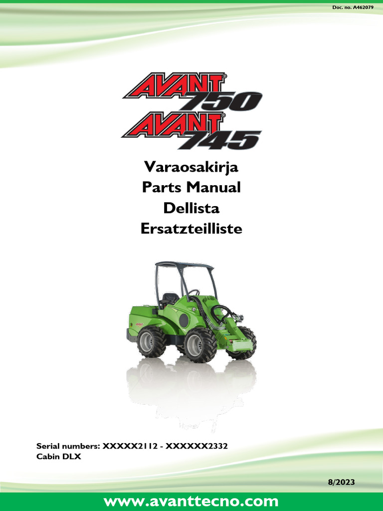 Avant 750 Optidrive Parts Manual | PDF | Anti Lock Braking System ...