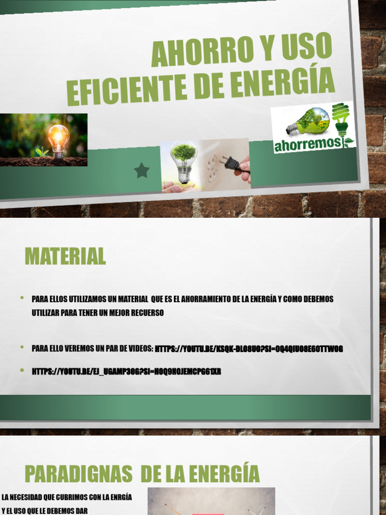 Ahorro y Uso Eficiente de Energía | PDF
