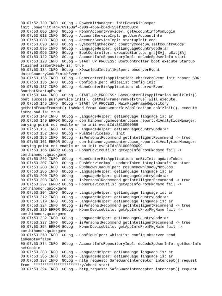Game Center Initialization Log Analysis | PDF | World Wide Web ...