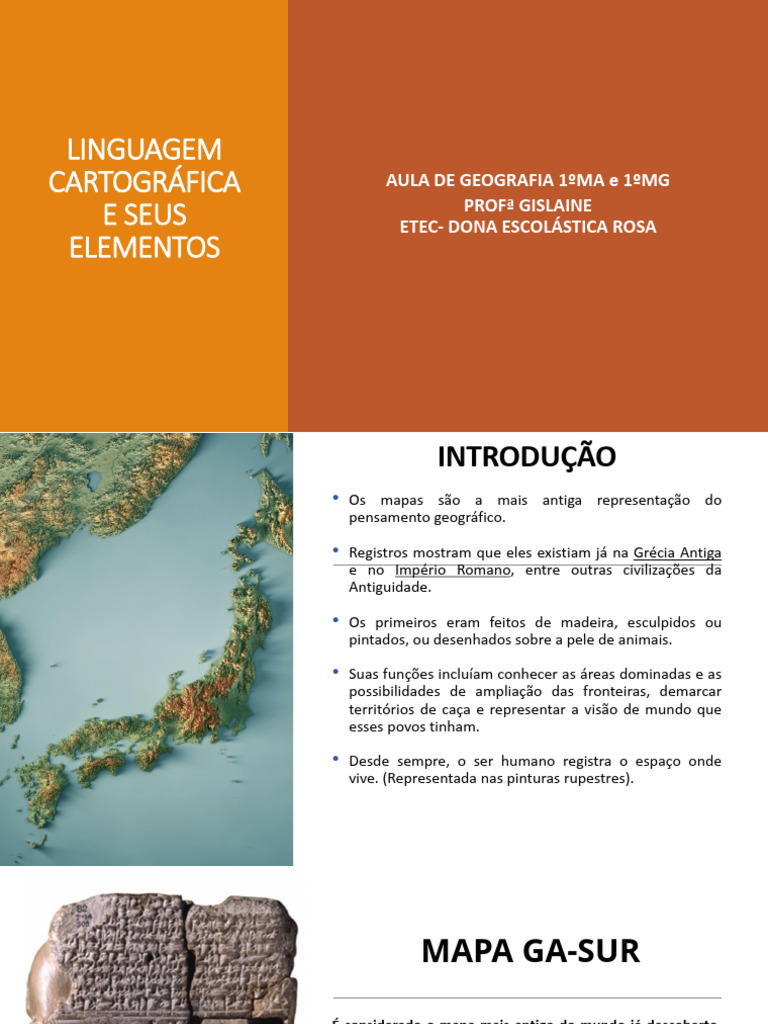 4º ROTEIRO - 1ºMA e 1ºMG - Linguagem Cartográfica e Seus Elementos ...