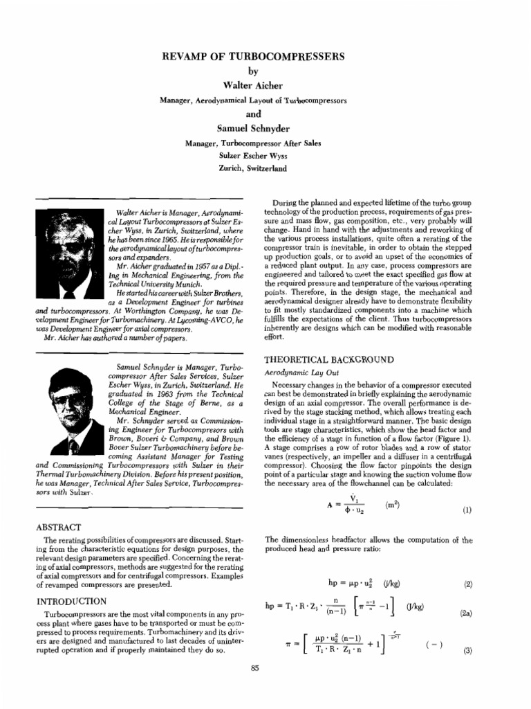 Revamp of Turbo Compressor | PDF