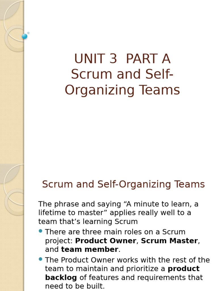 Unit 3 Scrum | PDF | Scrum (Software Development) | Technology Development