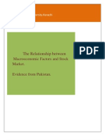 Impact of Macro Economics Factors On The Stock Market of Pakistaan