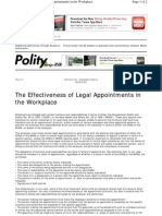 .Za Print Version The Effectiveness of Legal Appointments in The Workplace 2010-03-01