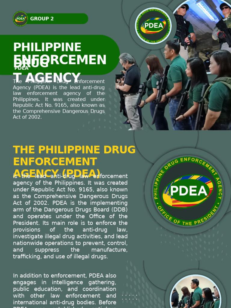 Philippine Drug Enforcement Agency Overview | PDF | Government | Justice