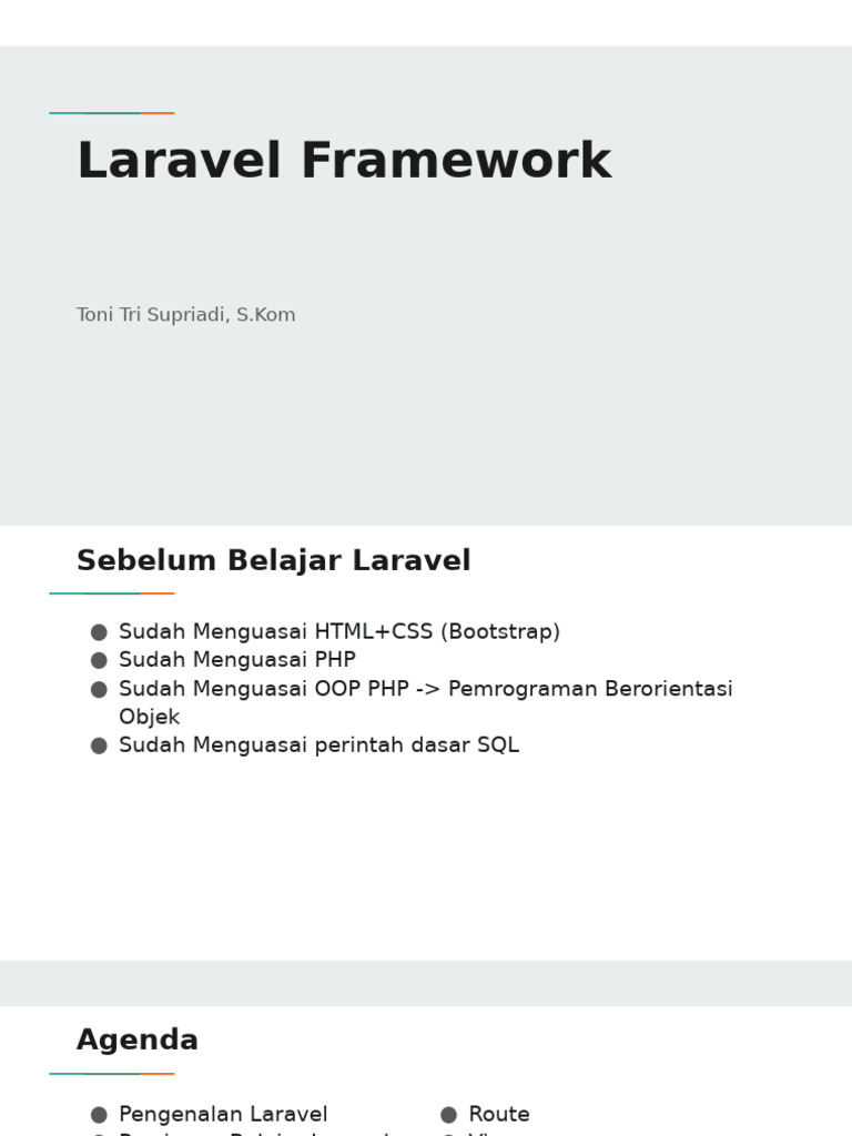 Panduan Lengkap Belajar Laravel | PDF