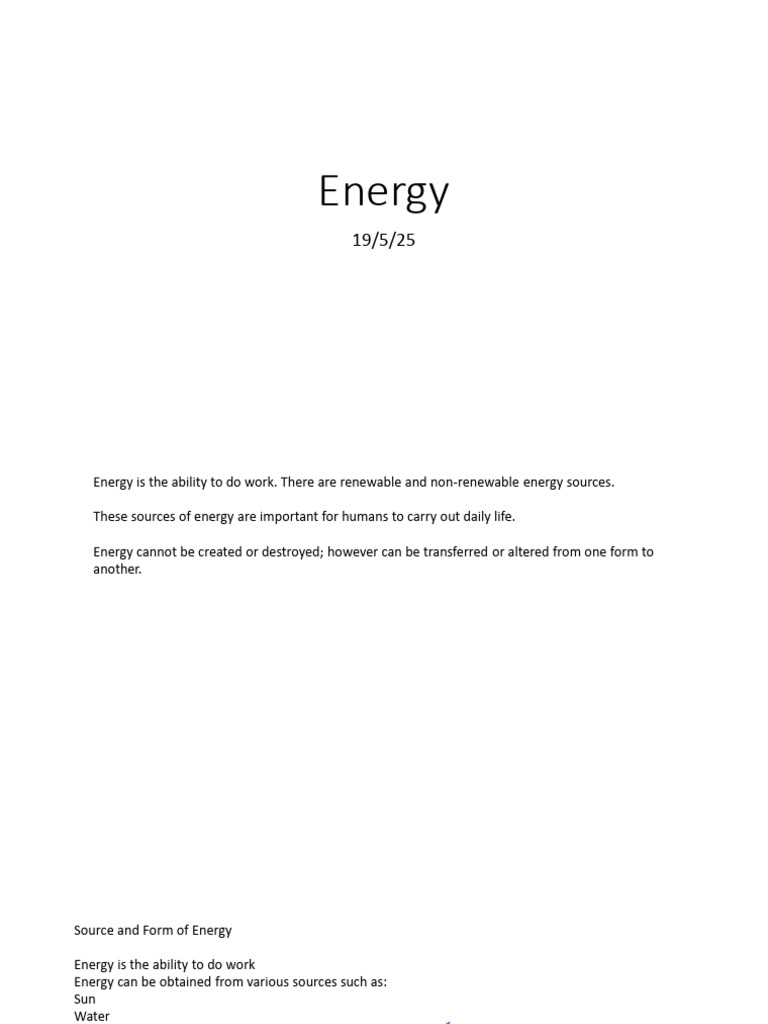 Understanding Energy Sources and Forms | PDF