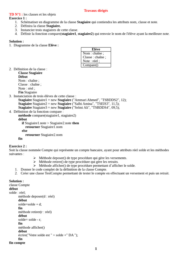 Exercices POO | PDF | Cercle | Géométrie