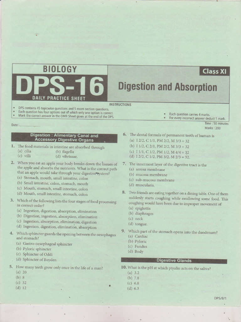 DPS - Bio - 16 | PDF