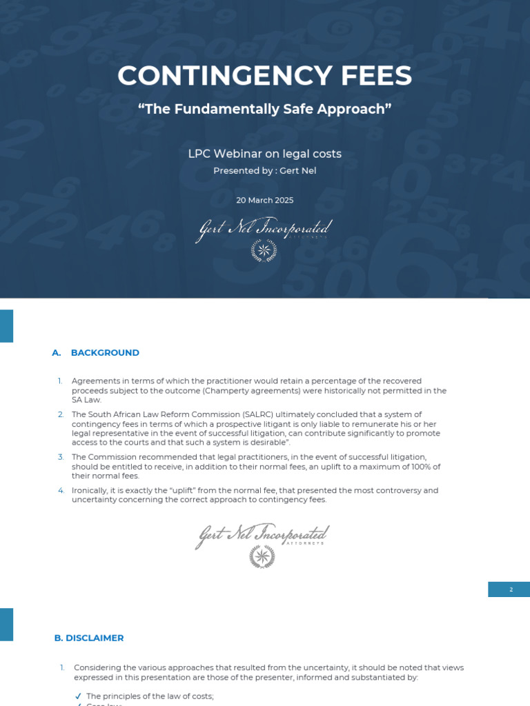 Contingency Fees: A Legal Overview | PDF | Lawyer | Fee
