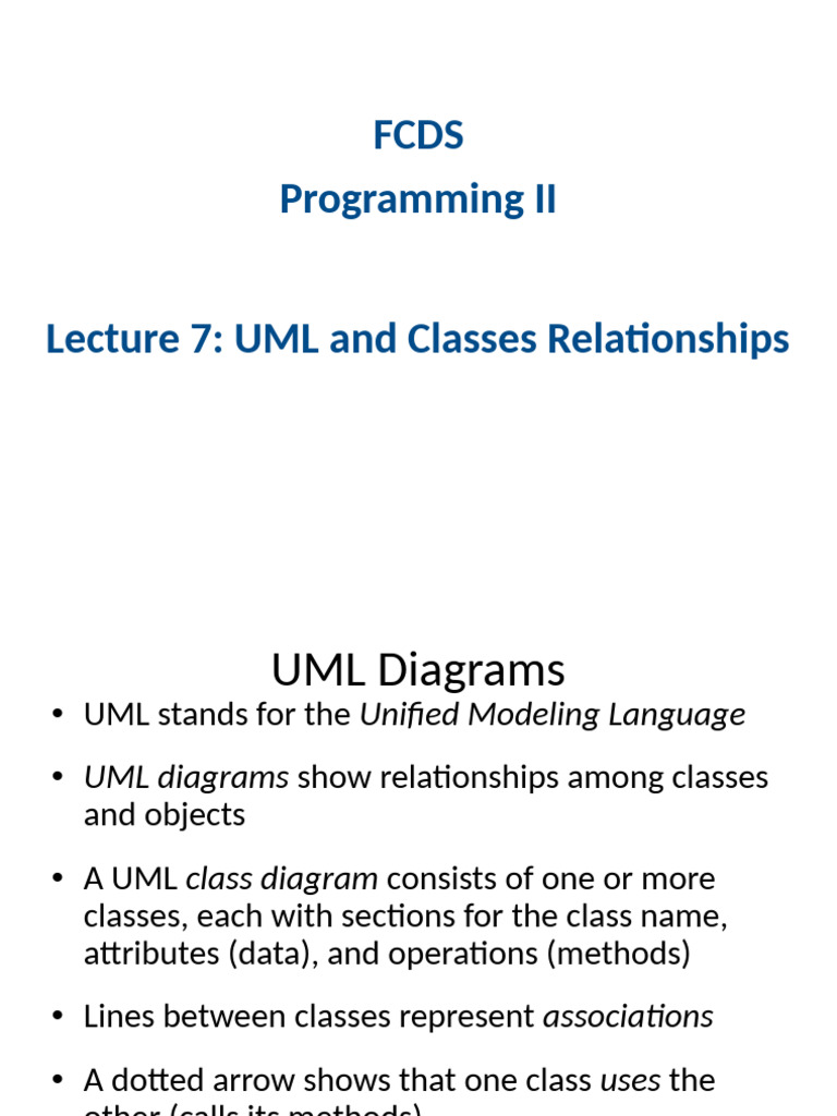 UML Class Relationships Explained | PDF | Class (Computer Programming ...