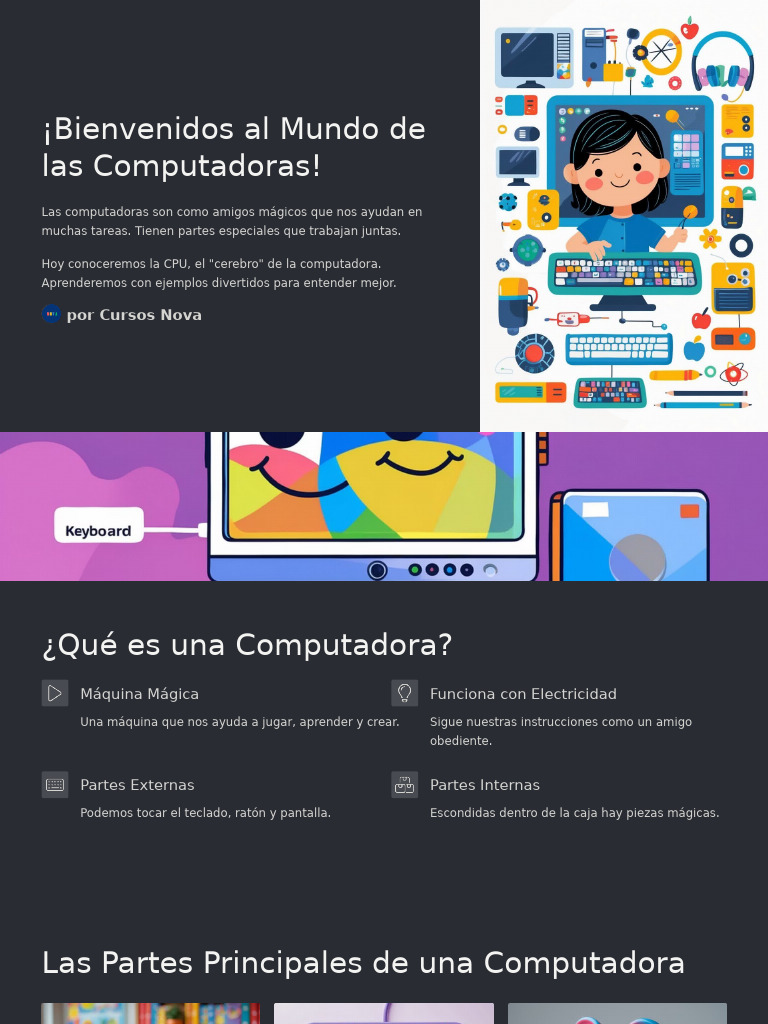 Bienvenidos Al Mundo de Las Computadoras | PDF | Almacenamiento de ...