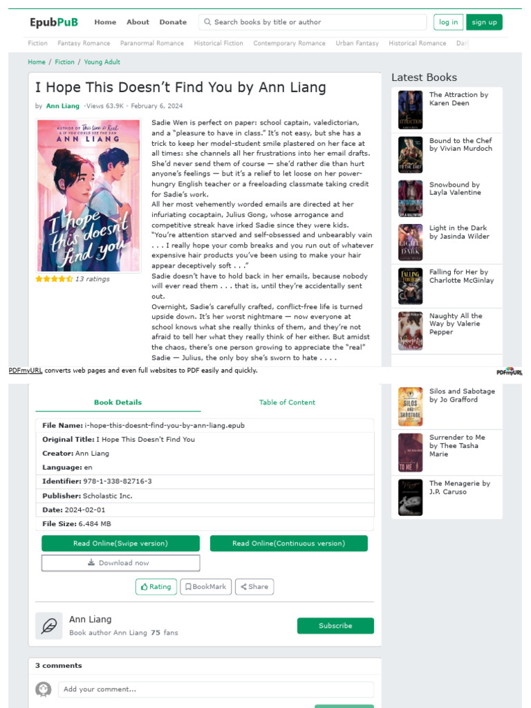 I Hope This Doesn't Find You Summary PDF