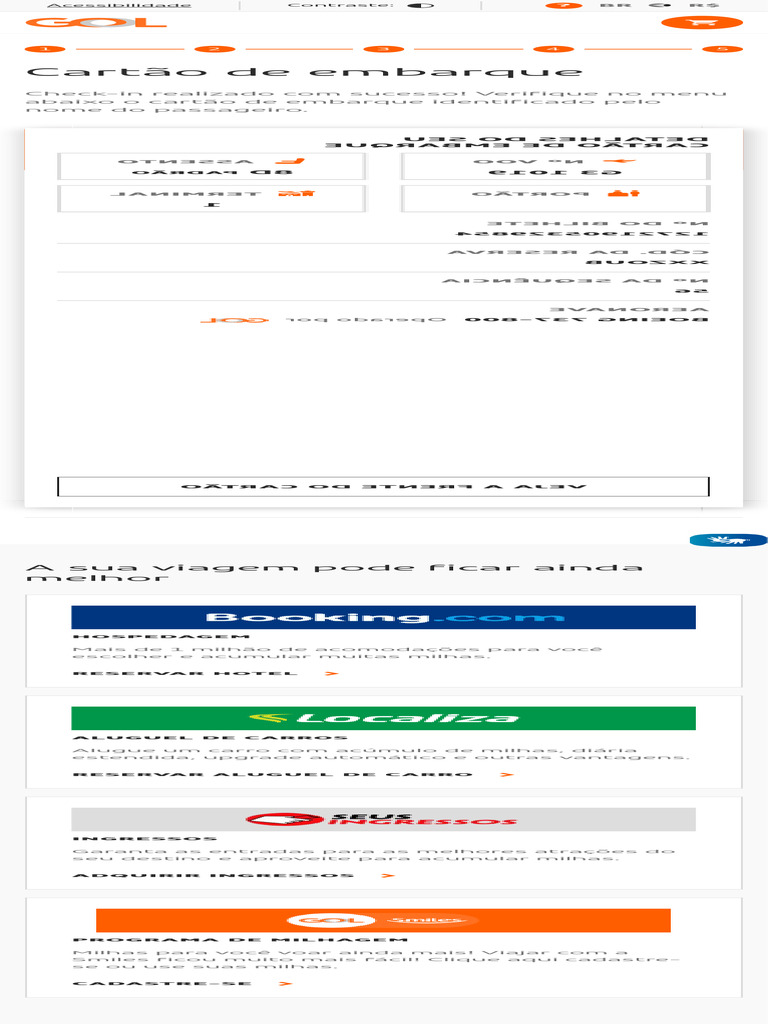 Cartão de Embarque GOL 1019 | PDF | Avião de passageiros | Aviação