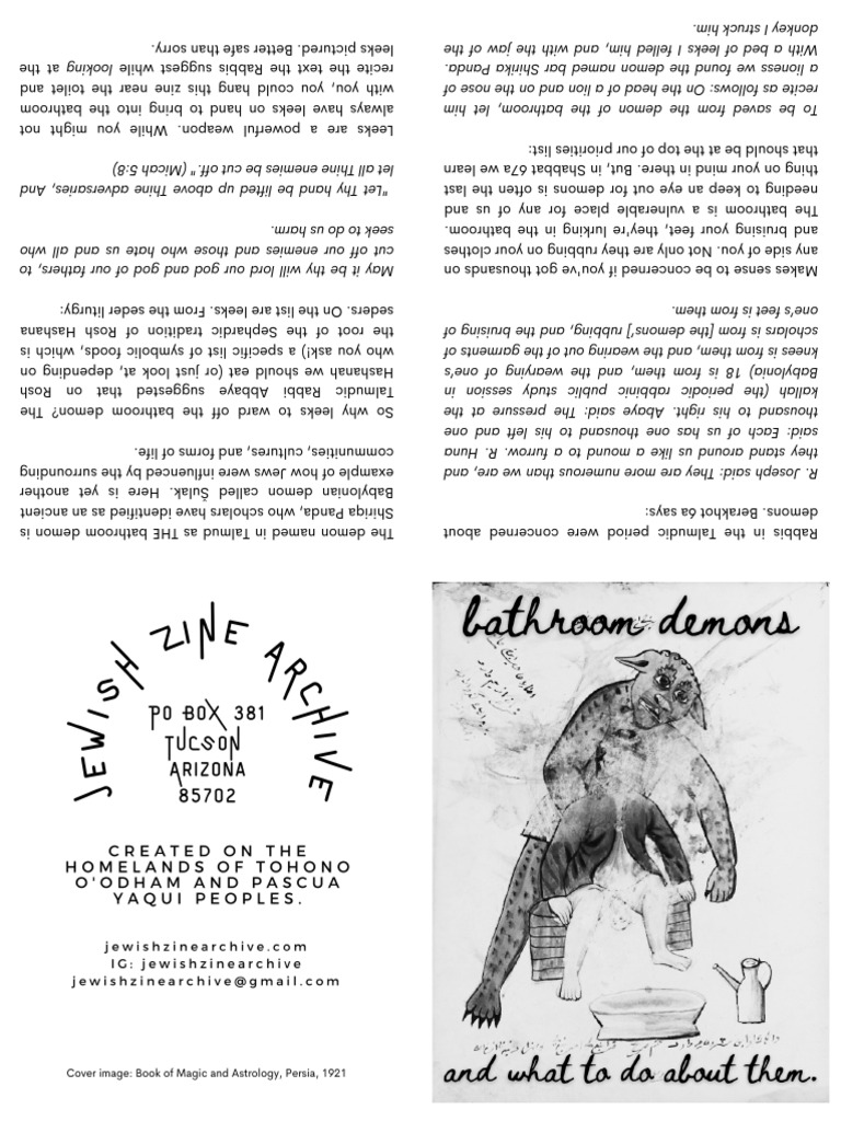 Warding Off Bathroom Demons | PDF | Talmud | Judaism