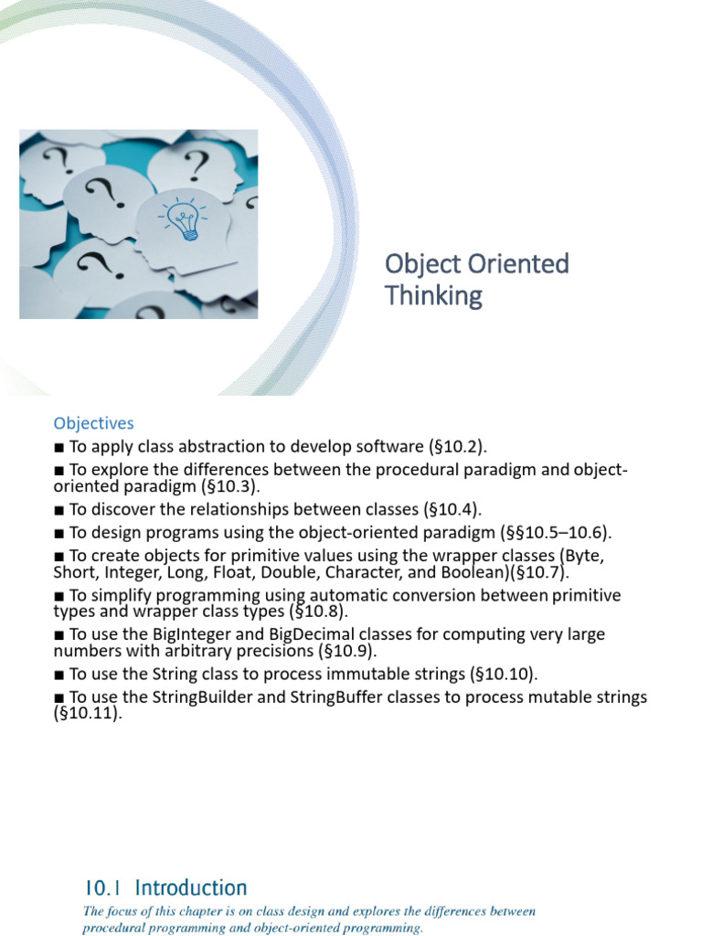 Object Oriented Thinking | PDF