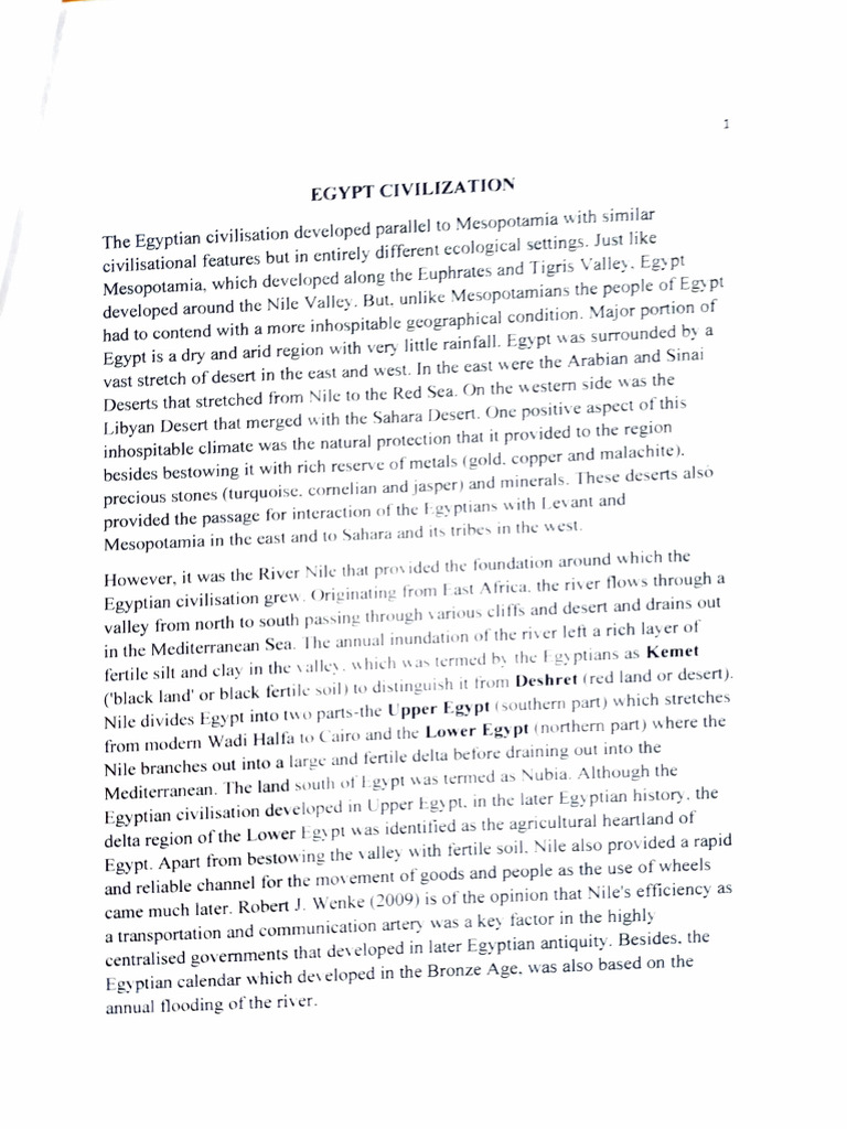 Overview of Ancient Egyptian Civilization | PDF | Ancient Egypt ...