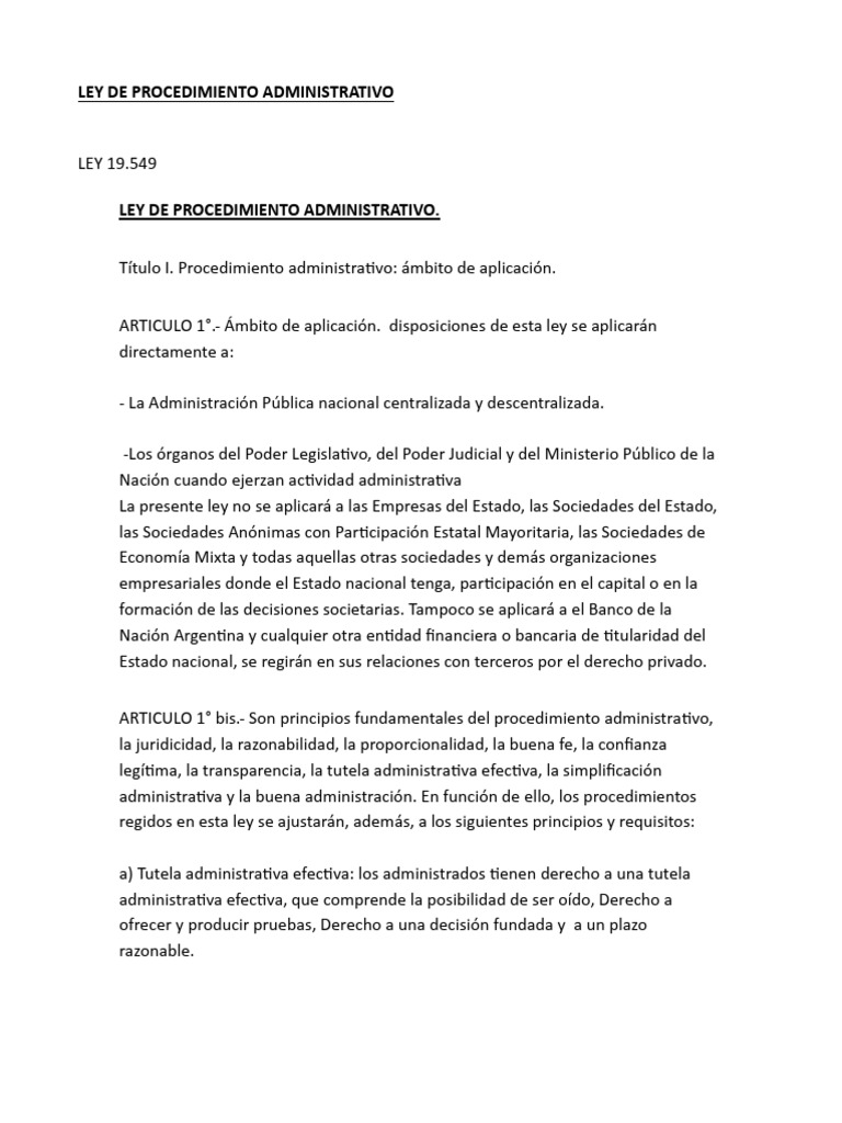 Ley 19549 | PDF