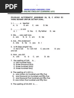 60 Soal Latihan Bahasa Inggris Untuk PGSD Ut Soalnya Agak Mudah Pak Bu