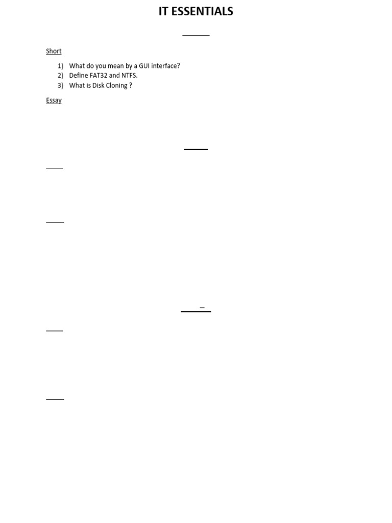It Essentials | PDF