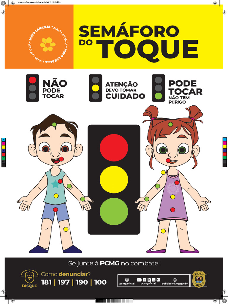 Cartaz Semaforo Toque Maio Laranja | PDF