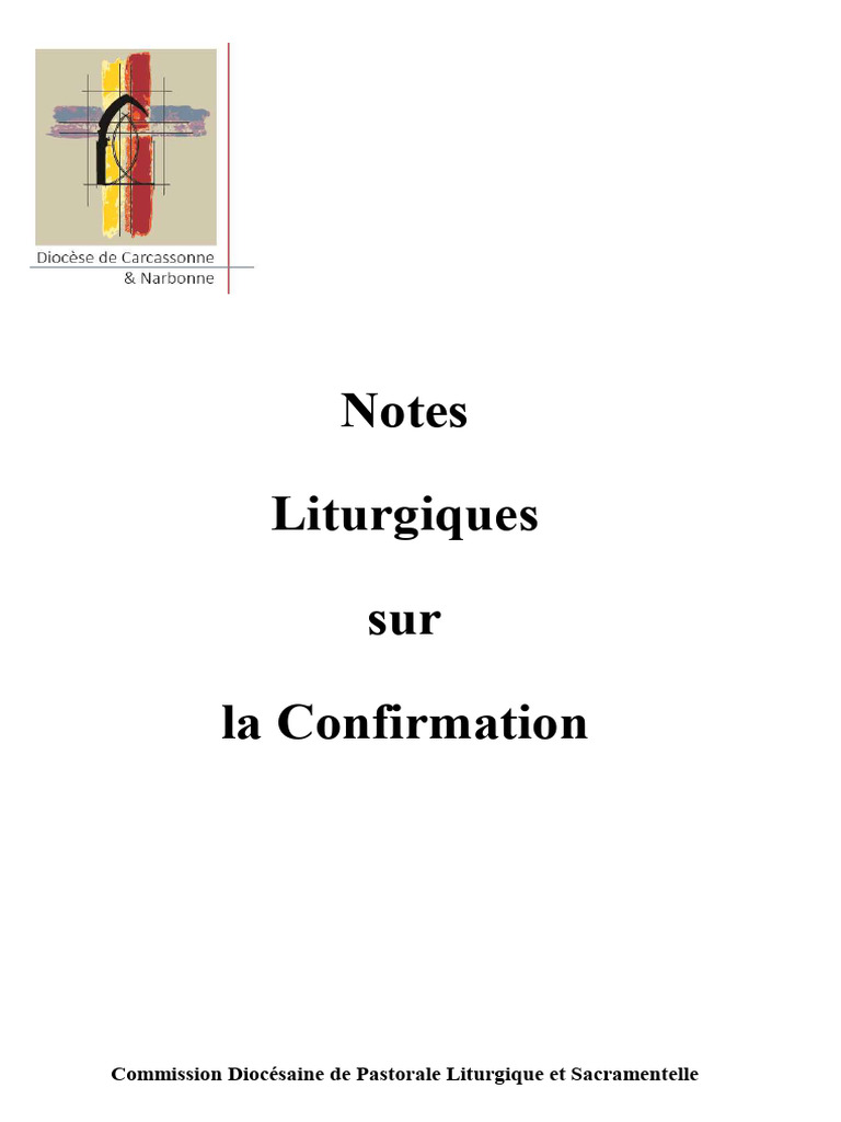 Notes Liturgiques sur la Confirmation | PDF | Confirmation | Sacrement