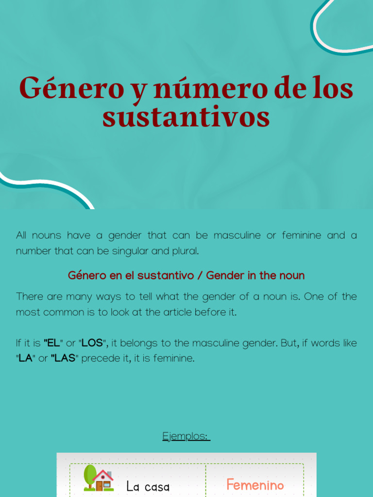 Género y número de los sustantivos | PDF | Gramática | Mecánica del ...