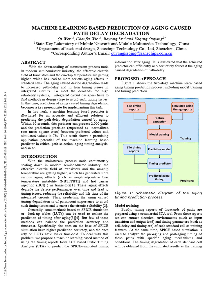 Machine Learning Based Prediction of Aging Caused Path-Delay ...