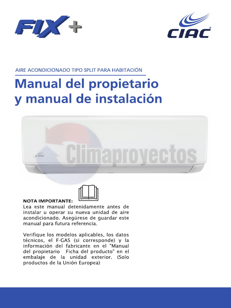 Manual de Aire Acondicionado CIAC | PDF | Enchufes y tomas de corriente ...