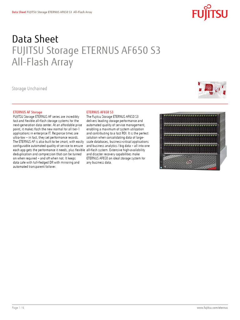 Ds Eternus Af650 s3 WW en | PDF | Hard Disk Drive | Hyper V