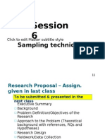 Session 6 - Sampling Technique