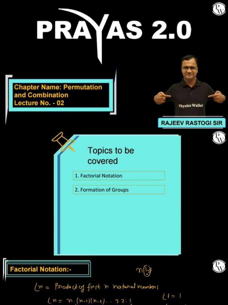 Permutation & Combination 02 - Class Notes | PDF