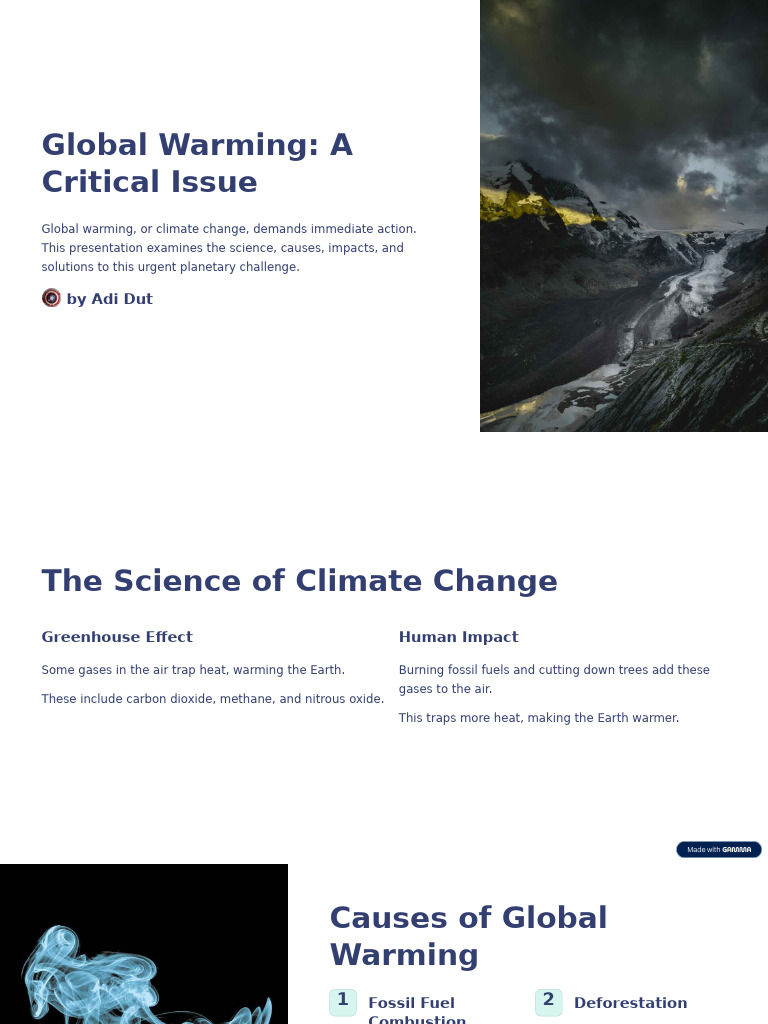 Global Warming A Critical Issue | PDF | Climate Change | Climate Change ...