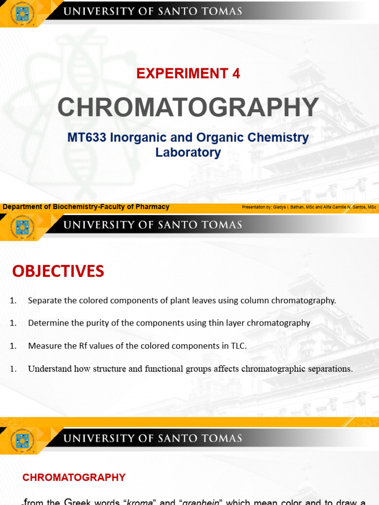 02 EXPERIMENT+4+Chromatography.pptx | PDF | Chromatography | Elution