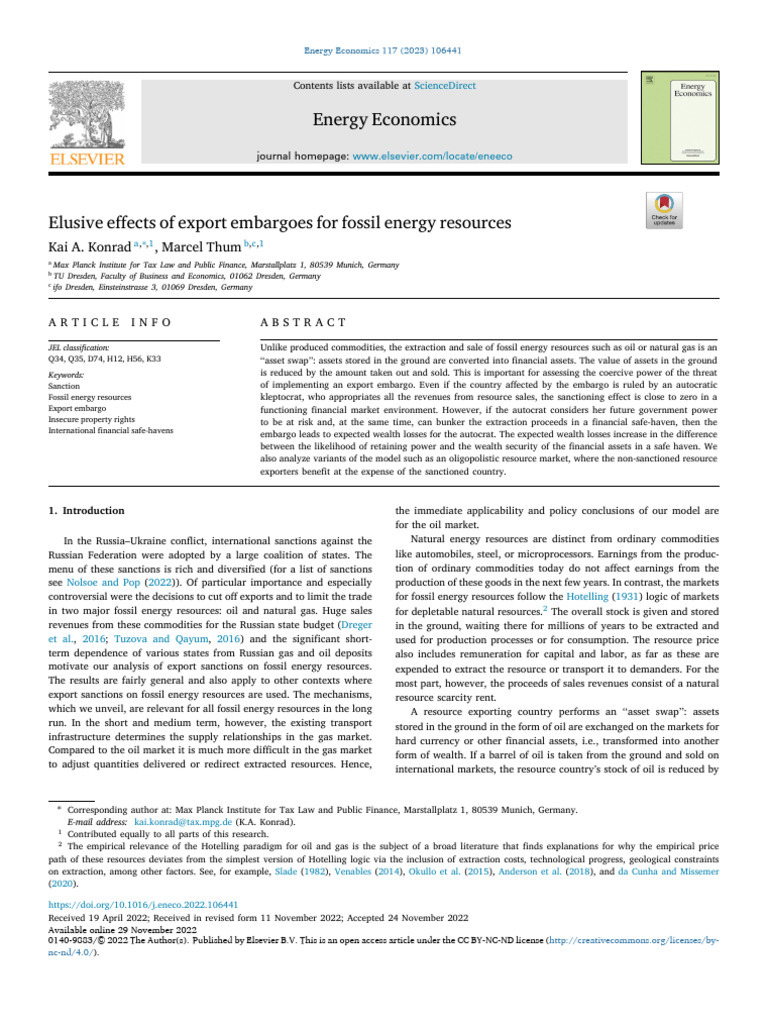 Elusive Effects of Export Embargoes | PDF | Demand | General ...