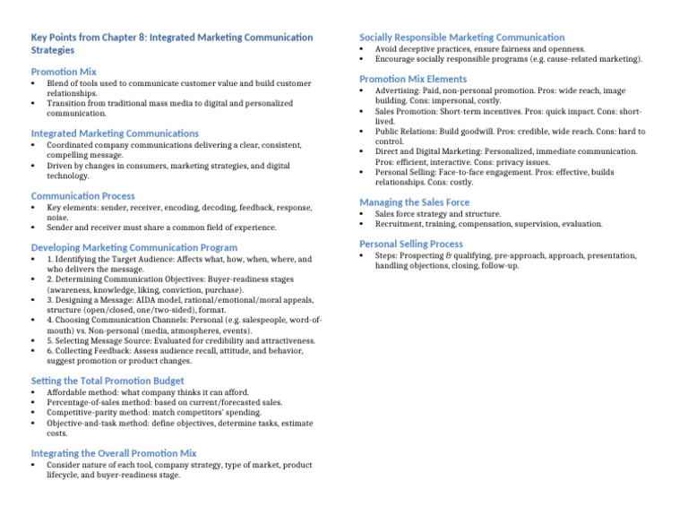 Integrated Marketing Communication Chapter8 | PDF | Marketing ...
