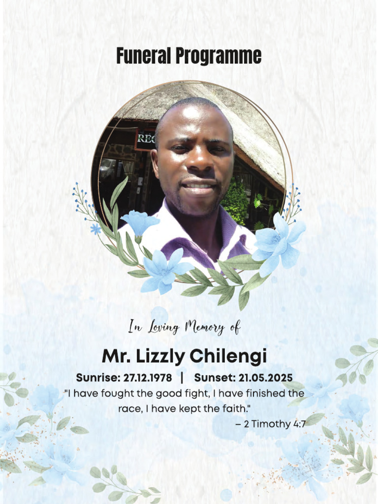 Nigerian Burial Programme for Mr. Chilengi | PDF