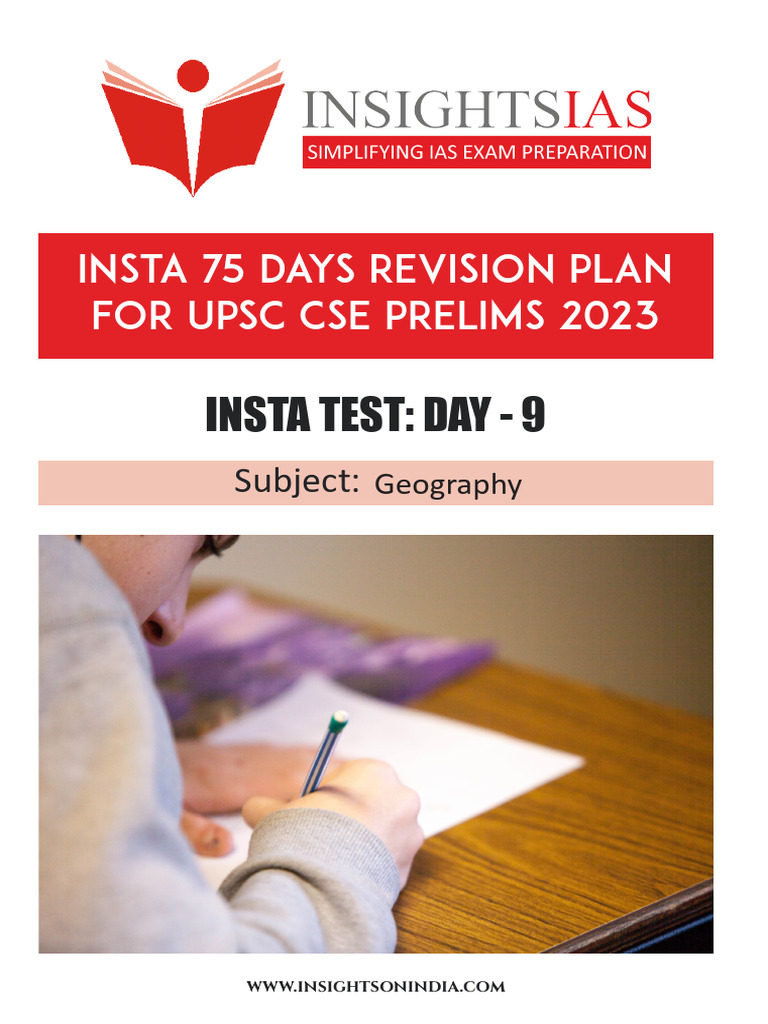 Insta 75 Days Revision Plan 22 03 2023 | PDF | Monsoon | Earth Sciences