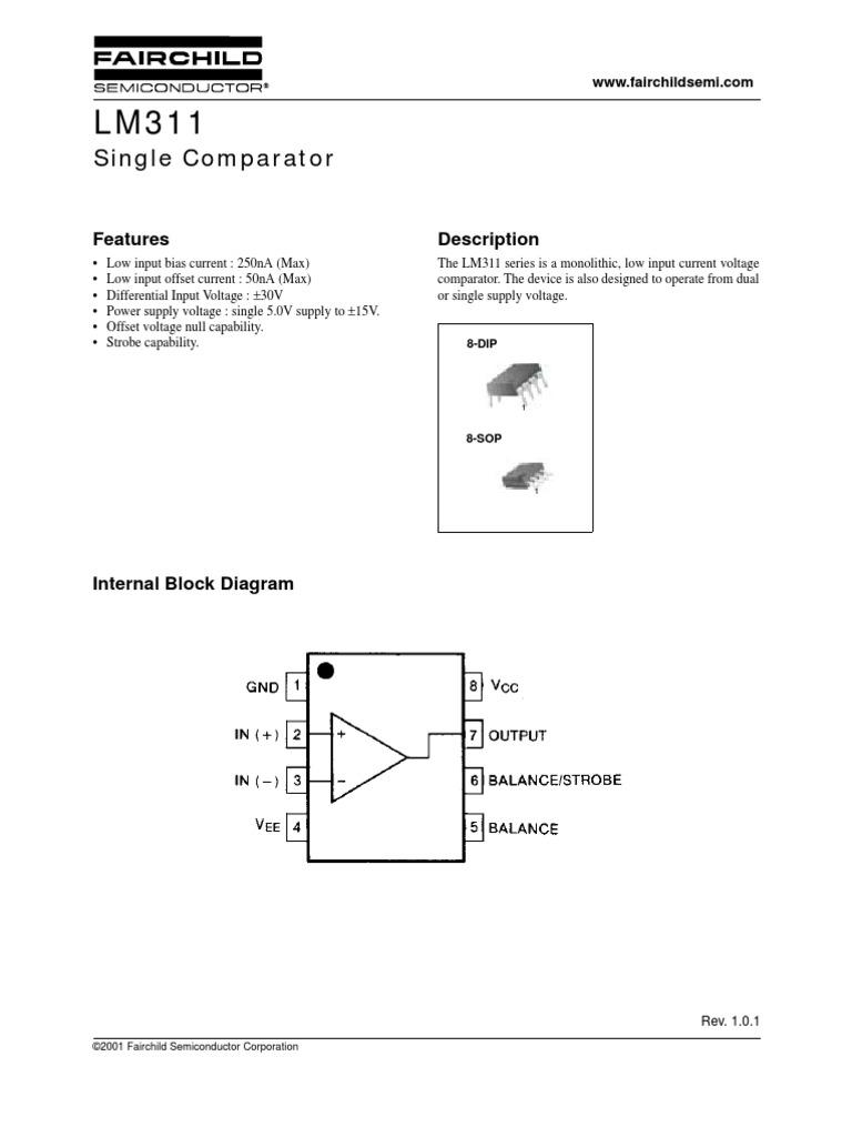 Datasheet Lm311 | PDF | Electricity | Electrical Engineering