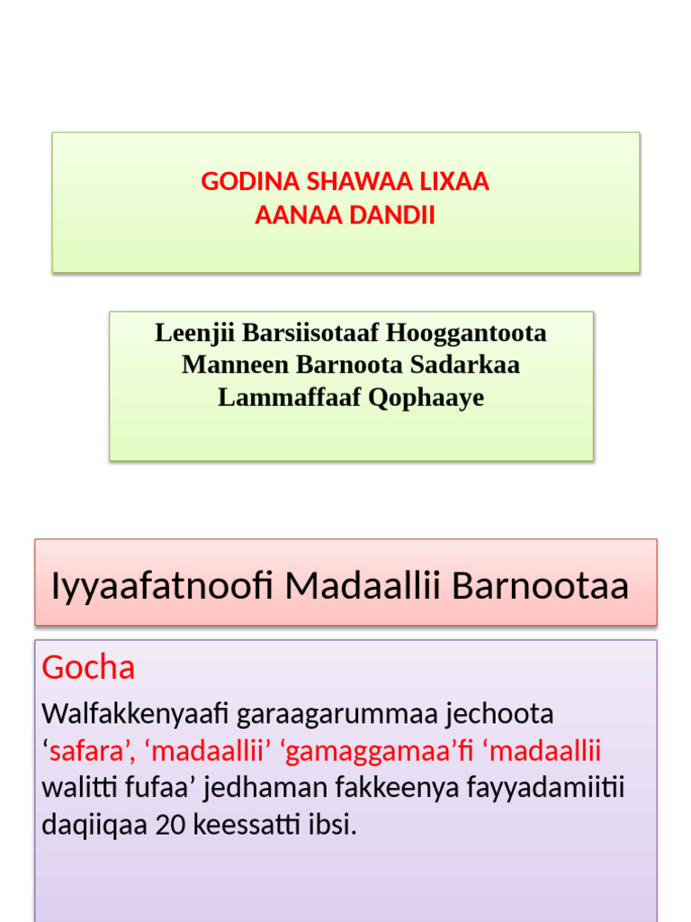 Ginchi 2 Asseesment | PDF | Grammatical Number | Linguistic Morphology