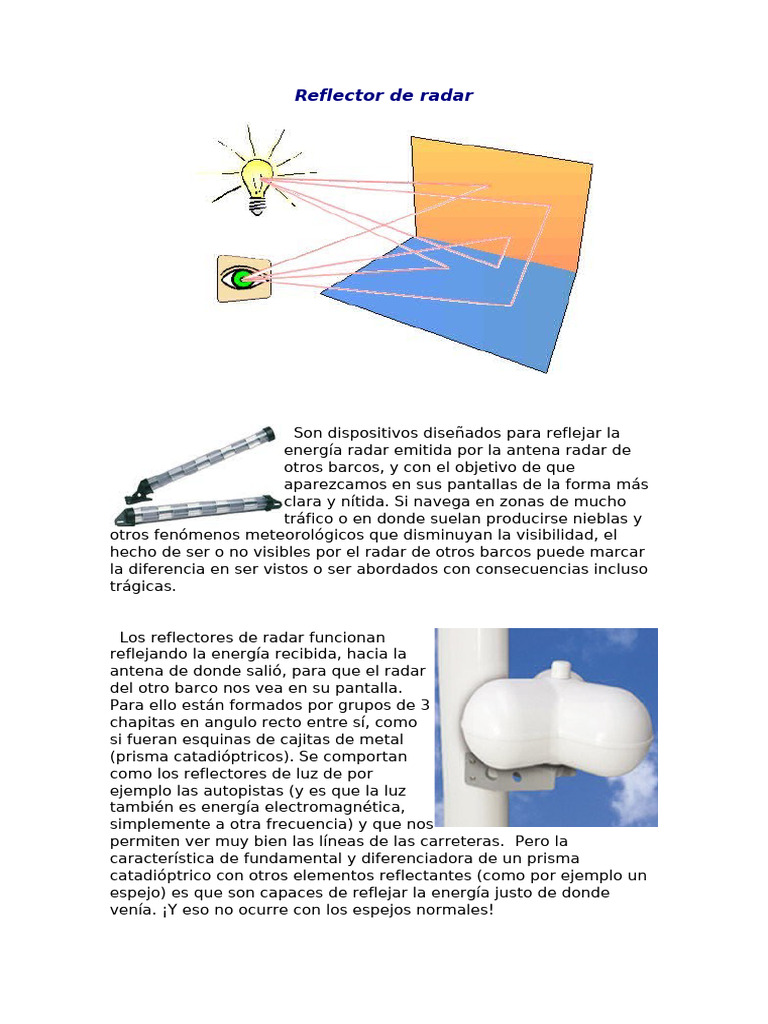 Reflectores de Radar: Eficacia y Tipos | PDF | Radar | Antena (Radio)