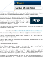 Anti Derivative of Secxtanx