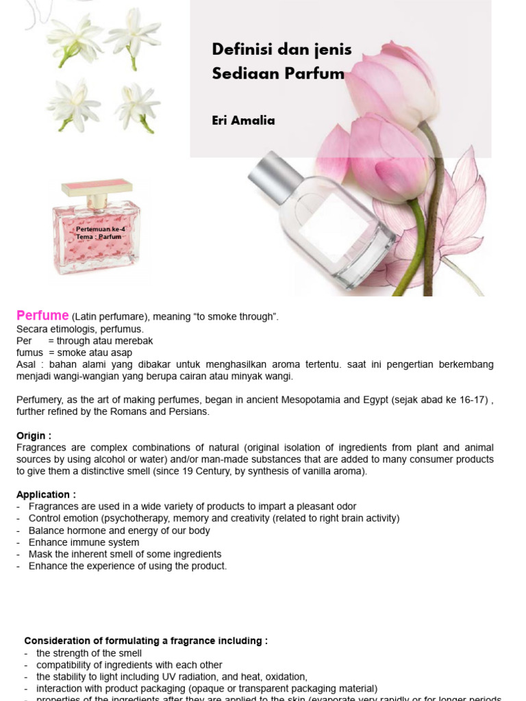 Non-Alcoholic Perfume Formulation Guide | PDF | Perfume | Essential Oil