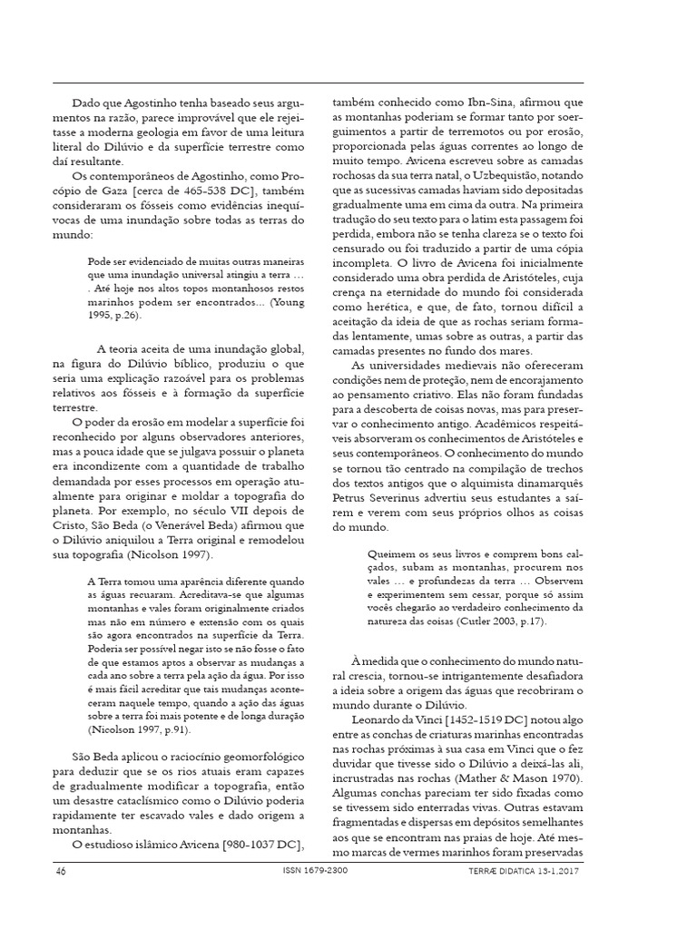 Geologia e o Dilúvio: Reflexões Históricas | PDF | Terra | Fóssil