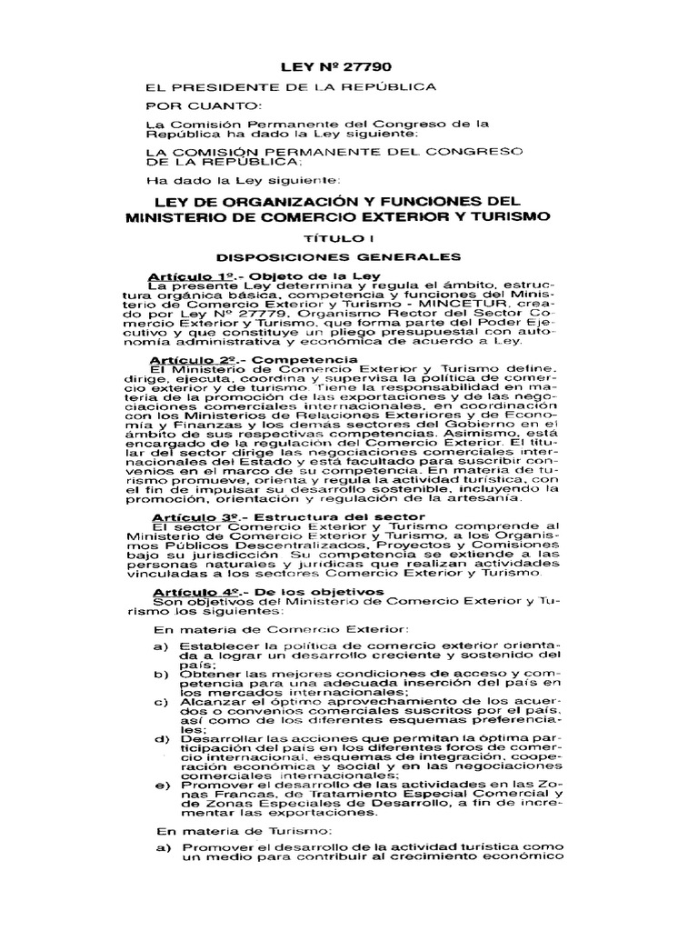 TEMA 04 Ley - # - 27790 | PDF