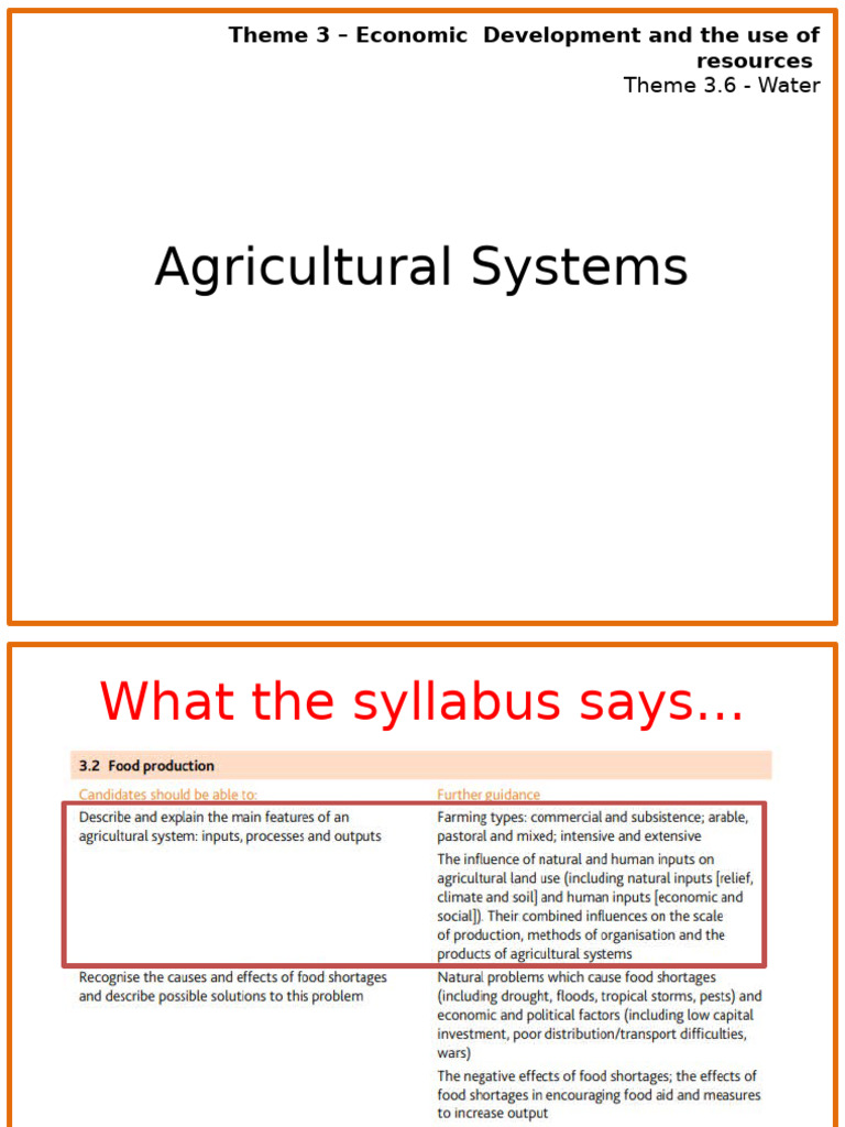 Agricultural Systems | PDF | Agriculture | Farms