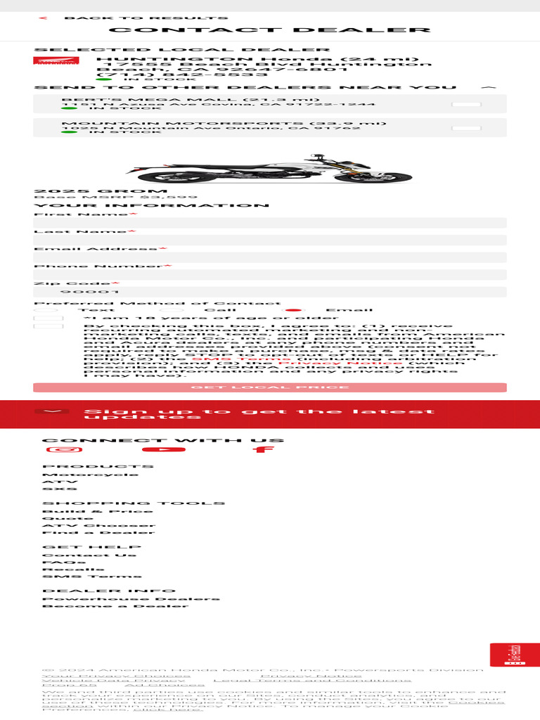 Search Available Inventory - Honda Motorcycles, ATVs and Side-by-Sides ...