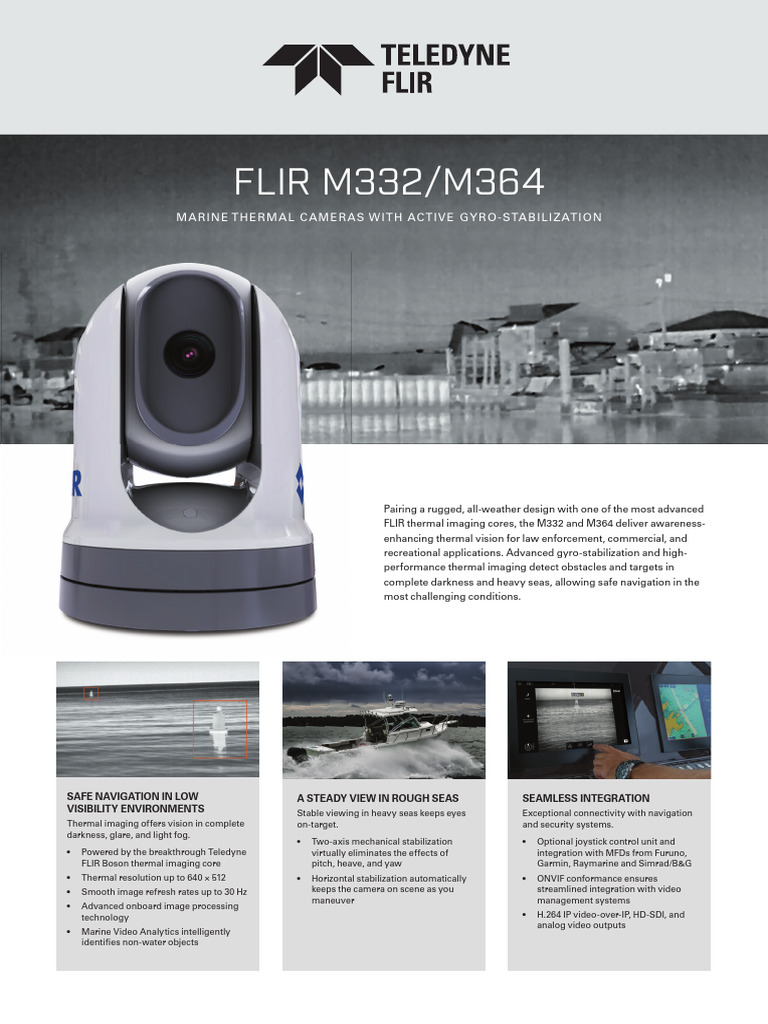 FLIR M332/M364 Marine Thermal Cameras | PDF | Thermography | Vision