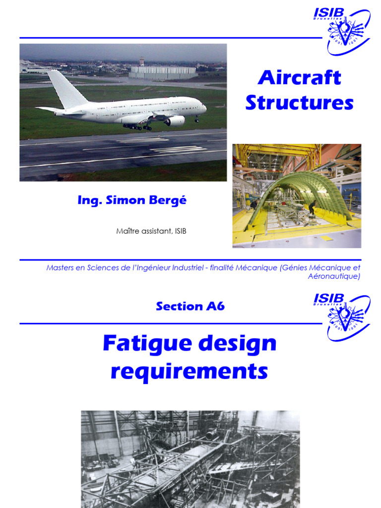 Exigences de conception en fatigue aéronautique | PDF